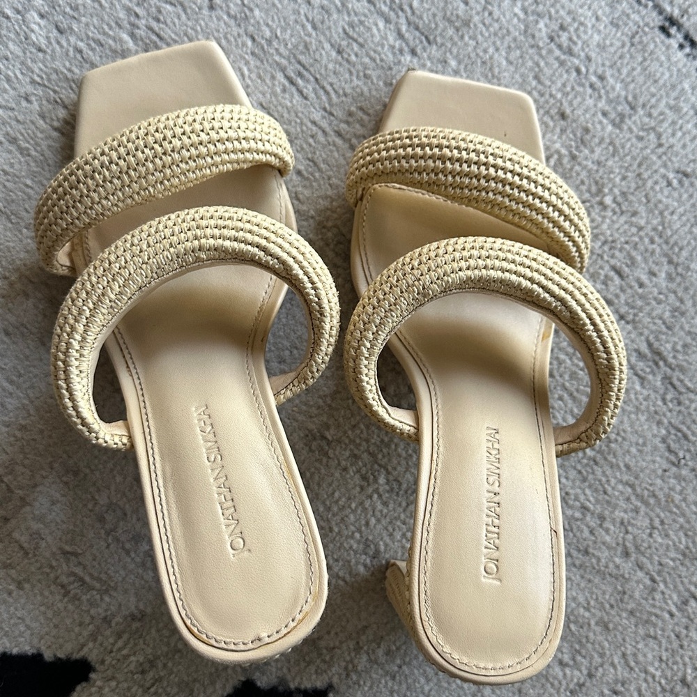 SIMKHAI Puffy Strap Raffia Sandals - Picture 8 of 15